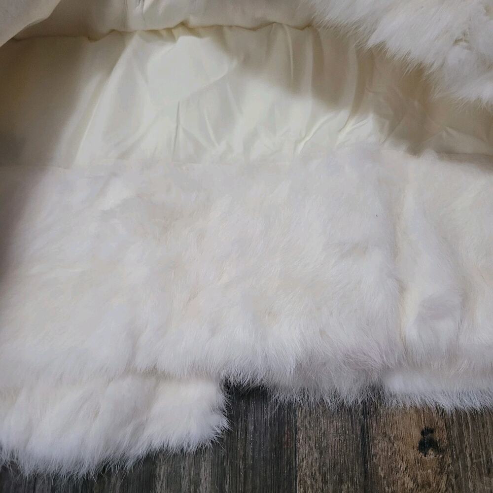 Love Token Rabbit Fur Layered Jacket Size Small Hook And Eye Soft - Picture 12 of 13